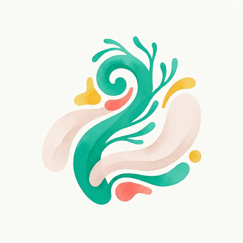 Ilustração abstrata sugerindo um florescimento